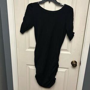 Sofia Vergara Black fitted sweater dress